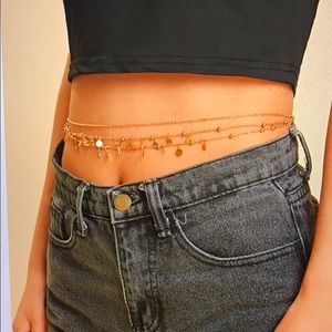NWOT Charm Layered Waist Chain
